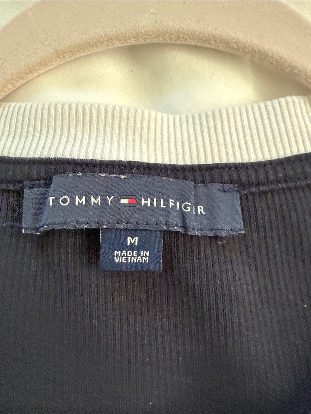 Tommy Hilfiger Navy Blue Maxi Tank Dress with Cream Trim - Picture 6 of 7